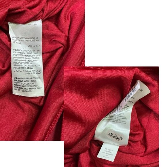 Chico's Sheath Shift Dress Bell Sleeve V Neck Dressy Red Plus 20/22 XXL - Picture 12 of 15